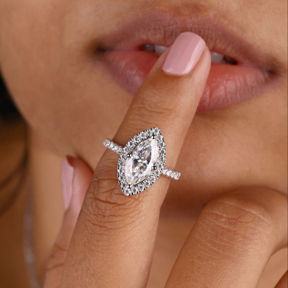 Marquise cut ring crafted with elegant detail

