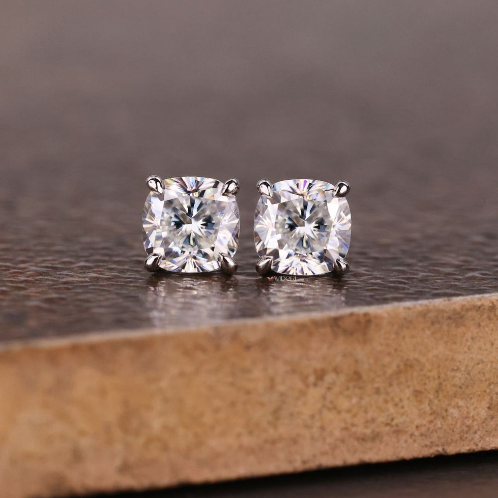 Claw prong earrings provide secure and elegant gemstone settings.
