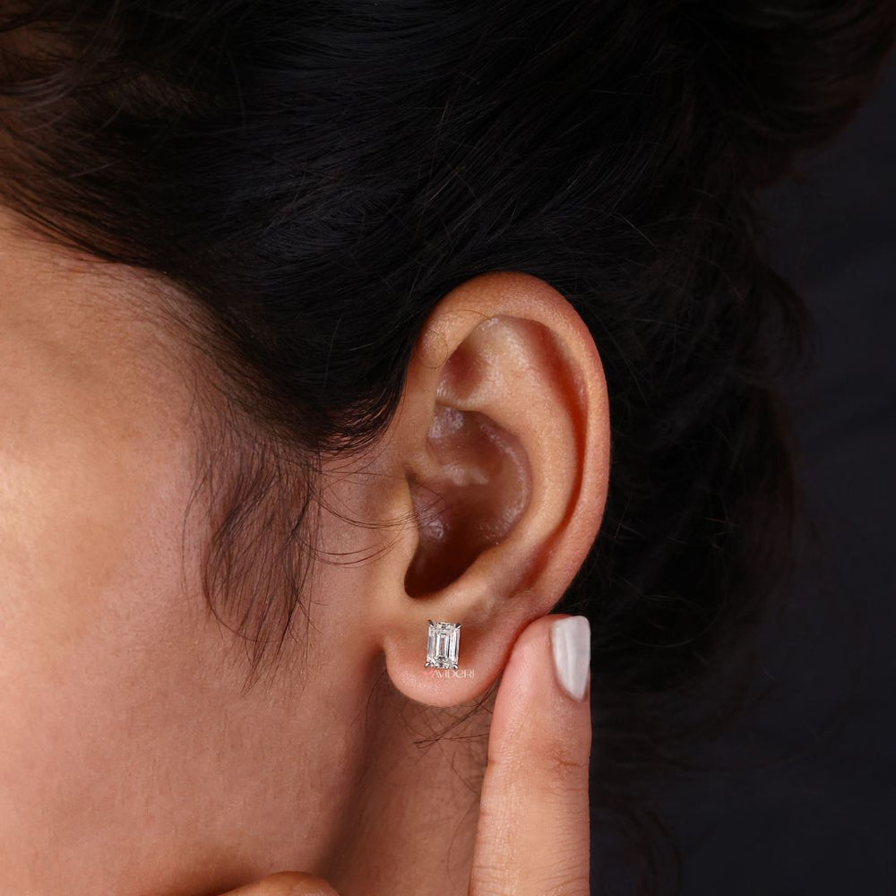 Moissanite earrings shine brightly with lasting brilliance.