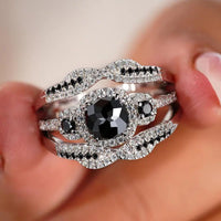 Cushion Cut Moissanite Ring in White Gold