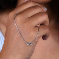 Round Diamond Pendant In Double Row