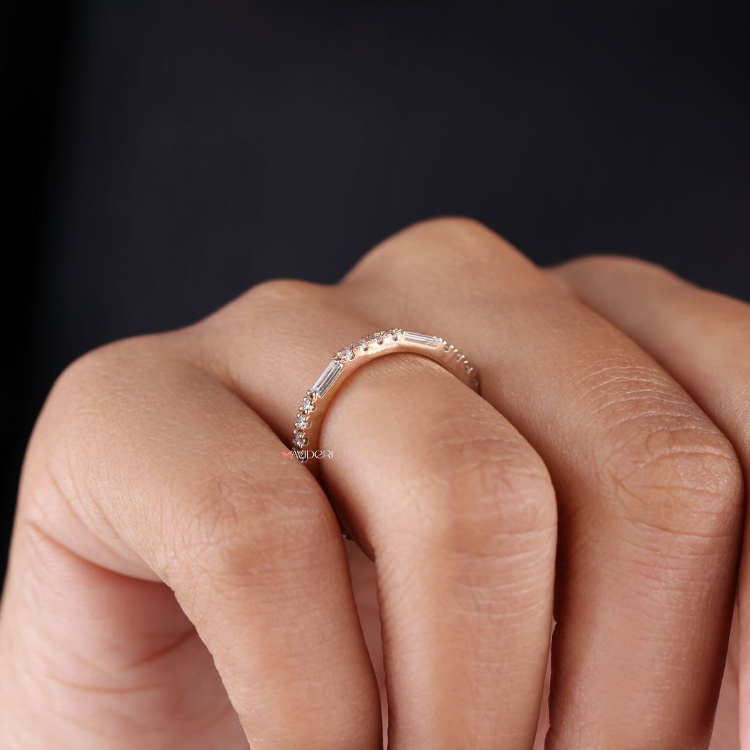 Custom wedding band reflects personal style through thoughtful, handcrafted design.
