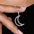 rescent Shaped Pendant offers a graceful curve with timeless style.