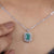 Radiant cut pendant features a striking, sophisticated design with brilliant shine.
