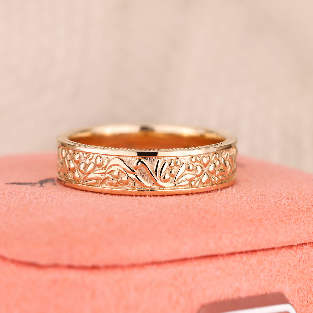 Men's vintage ring with milgrain setting.
