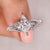 Kite cut diamond engagement ring in vintage style.