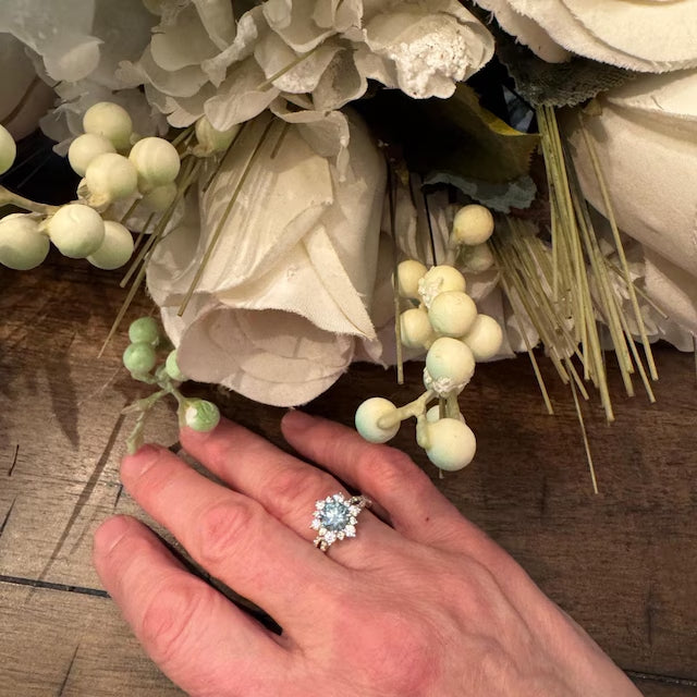 This ring is absolutely beautiful, I bought it for my mom and she loves it. So shiny and beautiful, plus it came so so fast. Great communication all through the process from seller!.