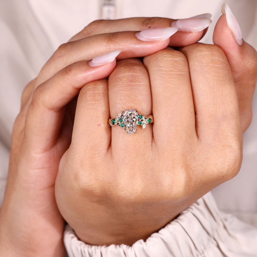 IGI certified Coffin Cut Diamond Ring.
