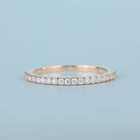 Round Cut Moissanite Matching Wedding Band