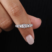 Round Rose Cut 7 Stone Wedding Band