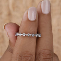 Round Cut Moissanite Full Eternity Band