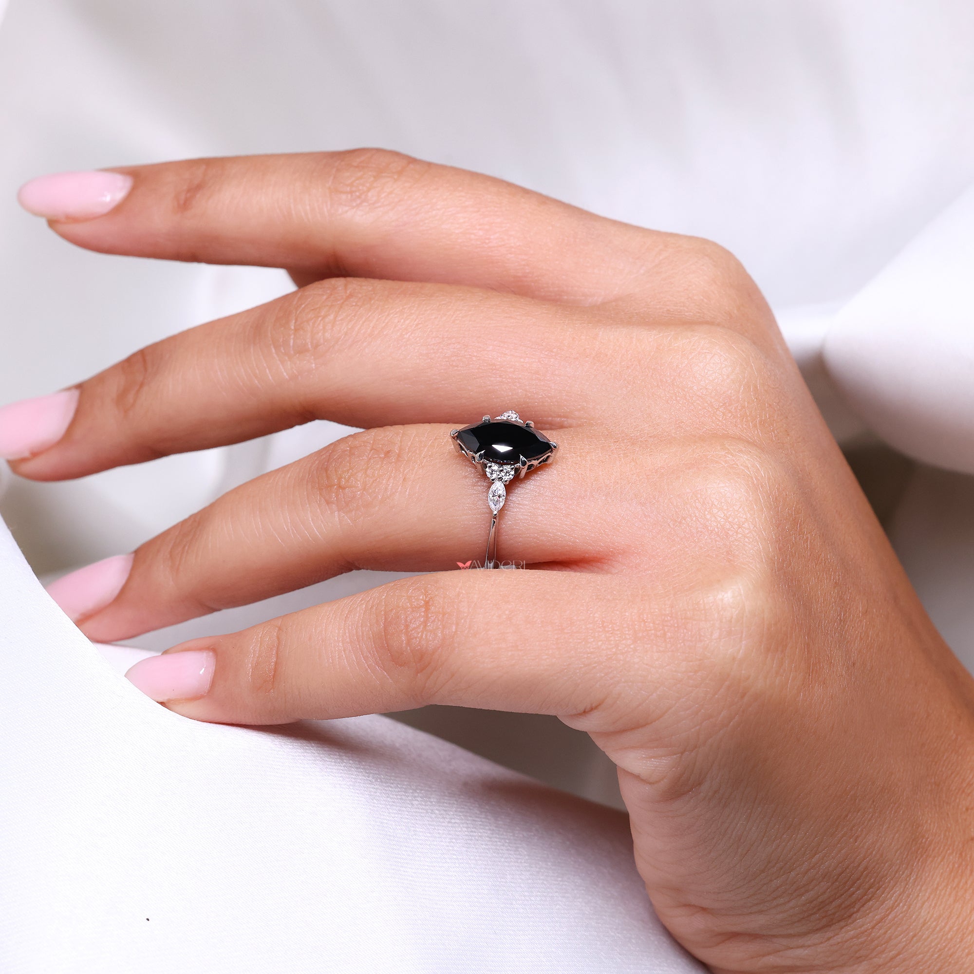 Buy a moissanite ring with moissanite engagement ring.