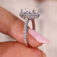 Rose cut diamond ring setting without center stone.