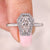 Coffin Cut Diamond Engagement Ring in White Gold.