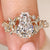 Coffin cut diamond ring with round diamond pave.
