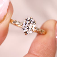 Solitaire Cushion Old European Cut Diamond Ring