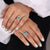 Cushion Cut Engagement Ring In Cyan Blue Moissanite