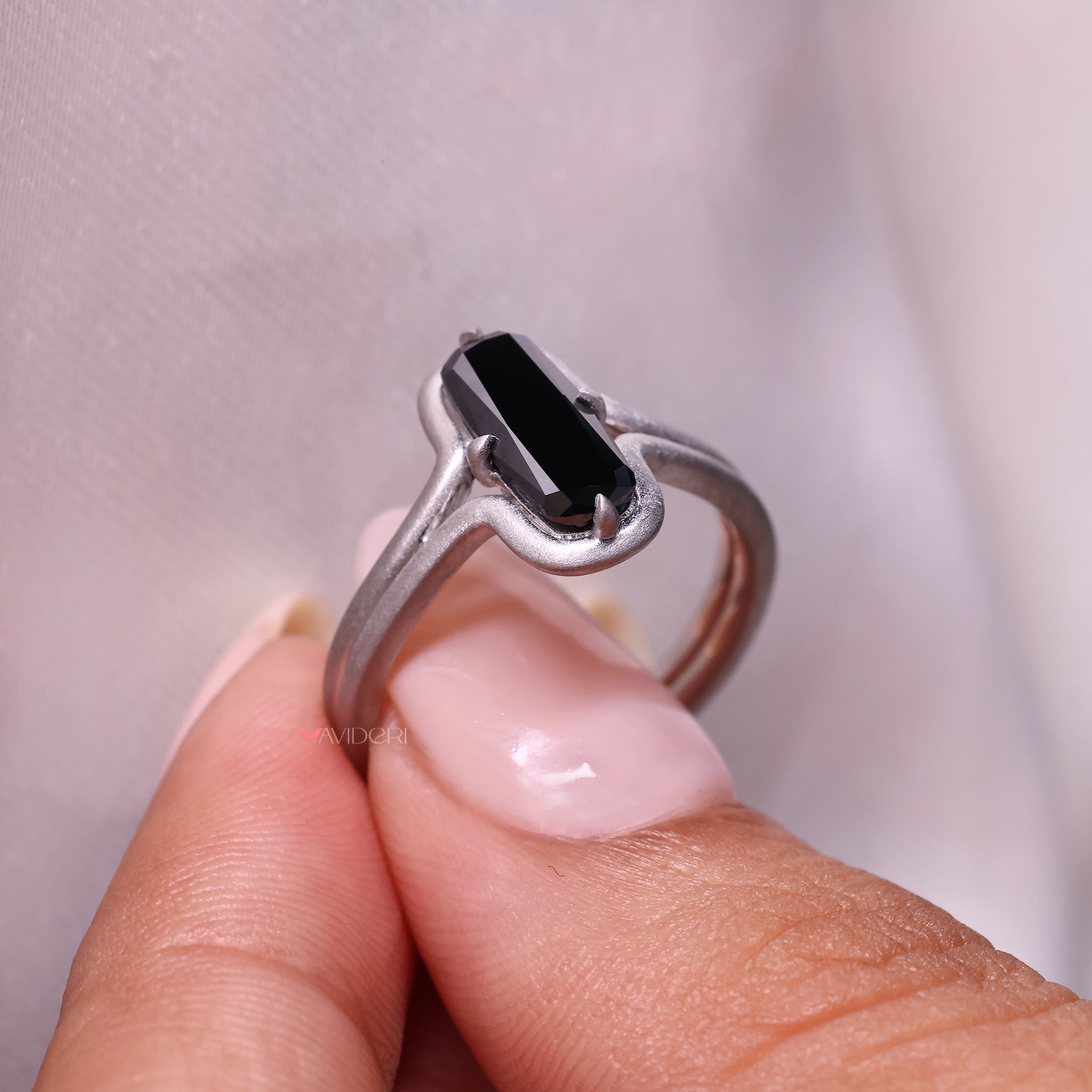 Compass claw prong set ring crafted in a classic cushion cut style
