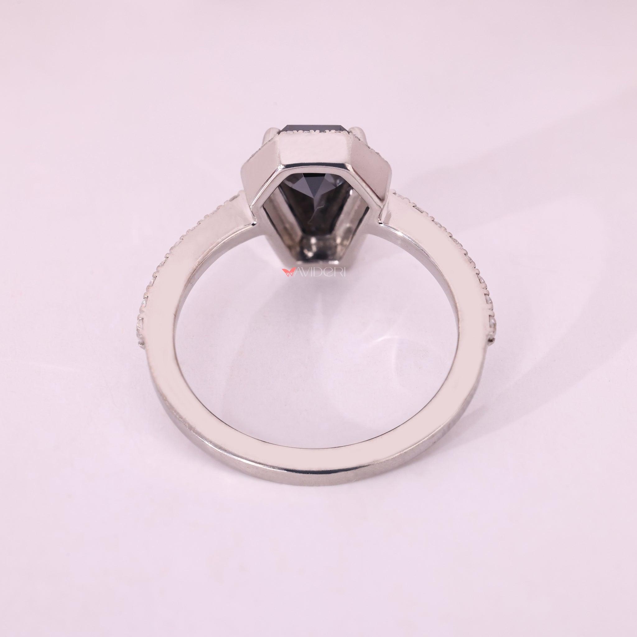 White Gold Ring designed for a sleek and clean luxury feel.