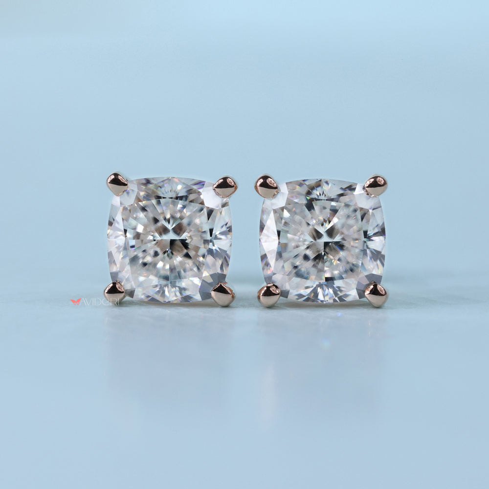 Moissanite earrings shine with lasting beauty and brilliance.