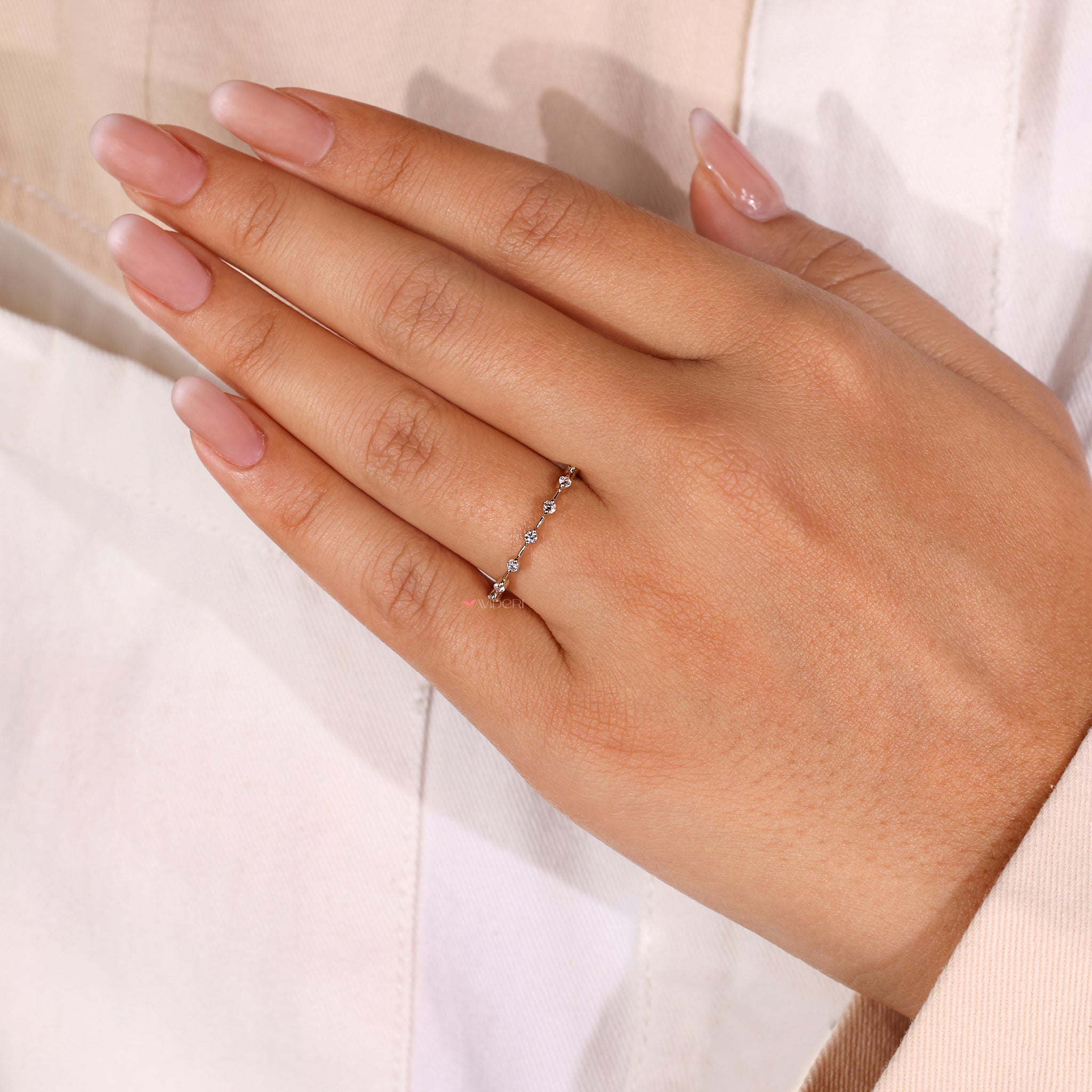 IGI certified eternity wedding band with exceptional quality and brilliance.
