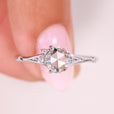Five stone diamond ring with rose cut center.
