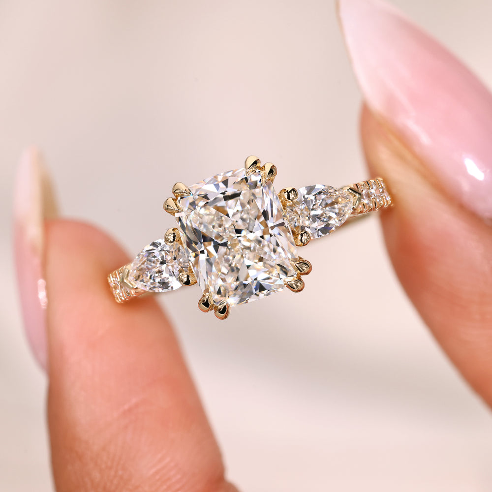 IGI certified cushion diamond ring handmade.
