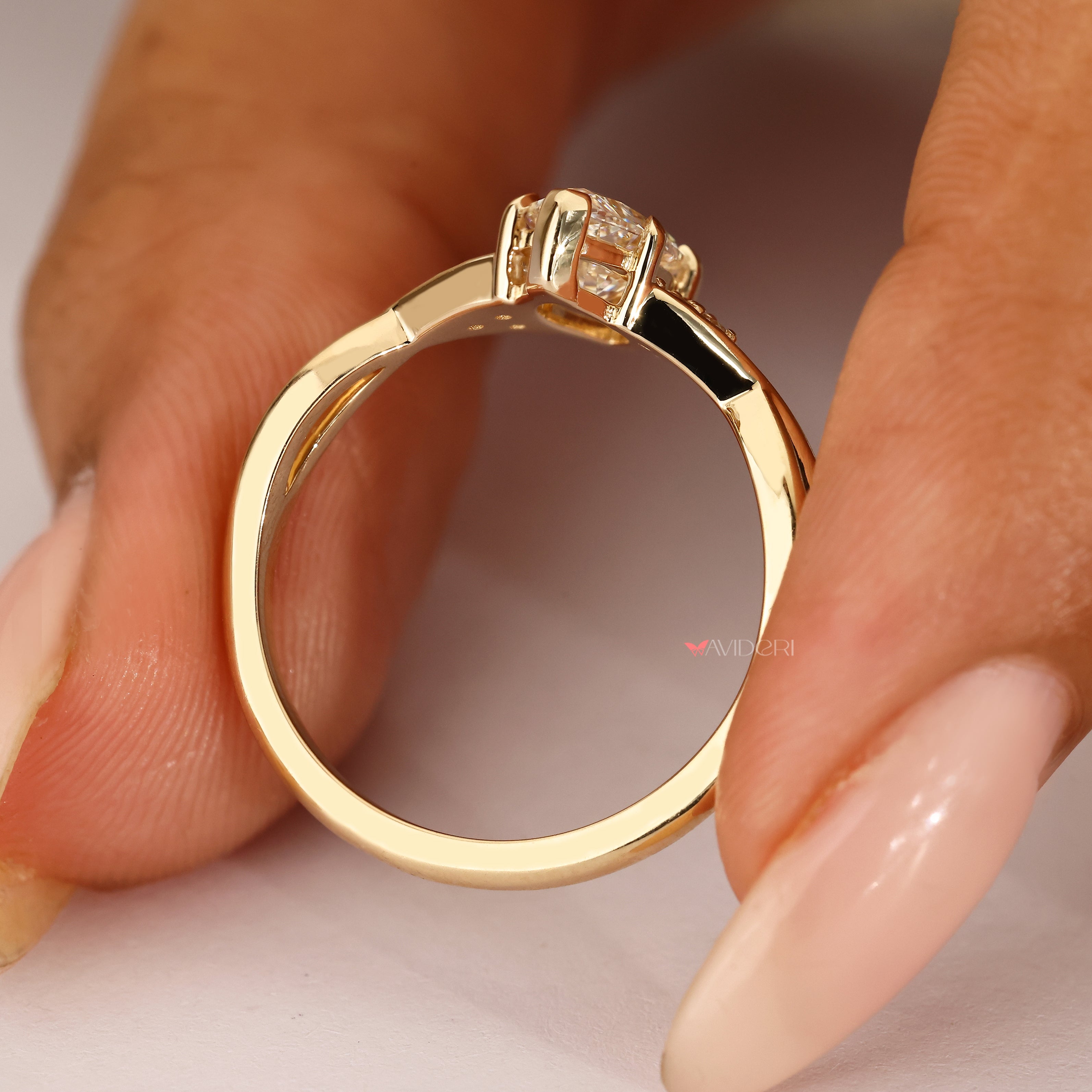 IGI certified marquise diamond ring handmade.
