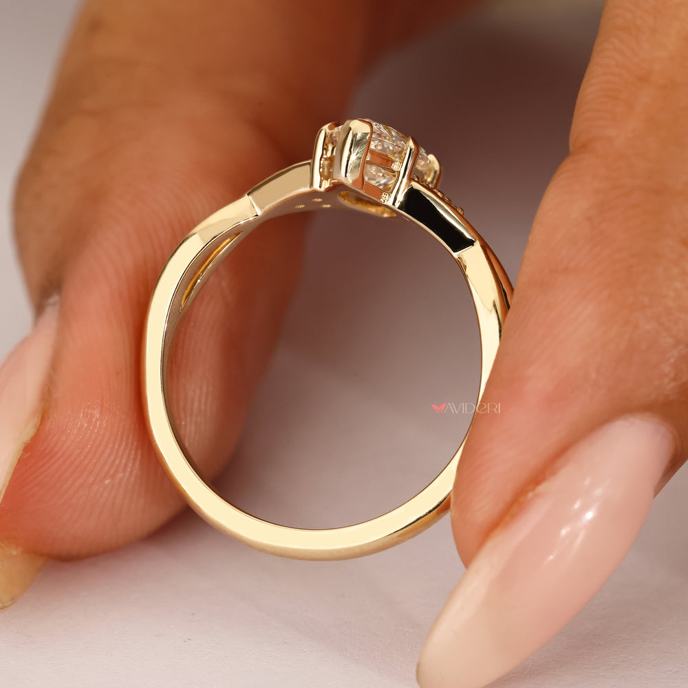 IGI certified marquise diamond ring handmade.
