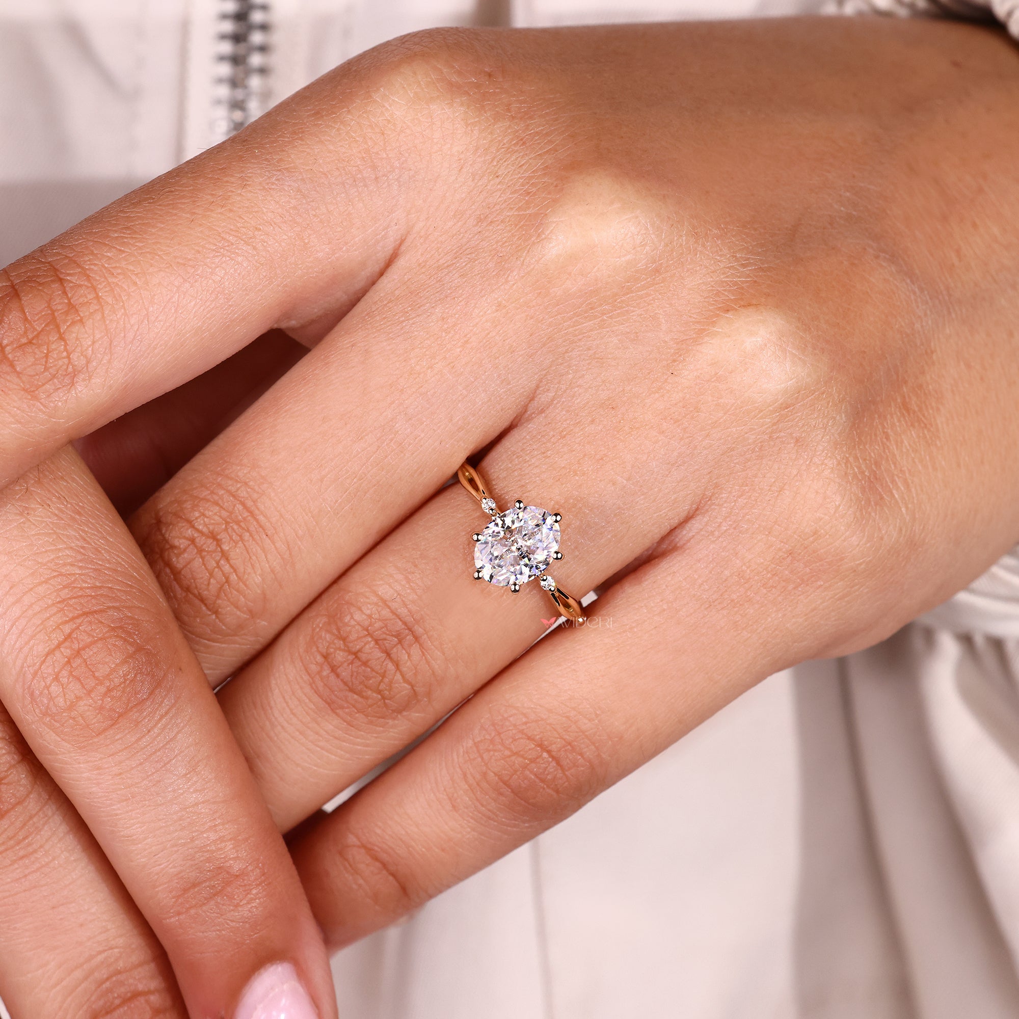 Yellow gold ring with a sleek and elegant finish.