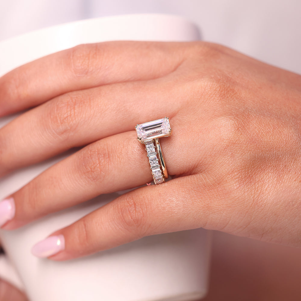 Solitaire engagement ring crafted in yellow gold with a clean and custom fit.