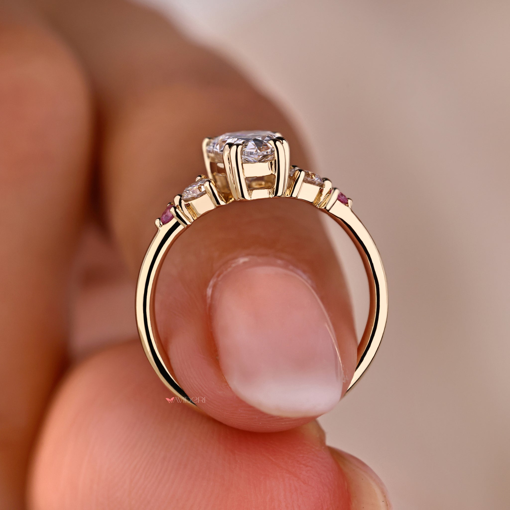 Elegant double prong engagement ring combining beauty and secure design.
