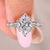 Marquise cut diamond ring with baguette sides.