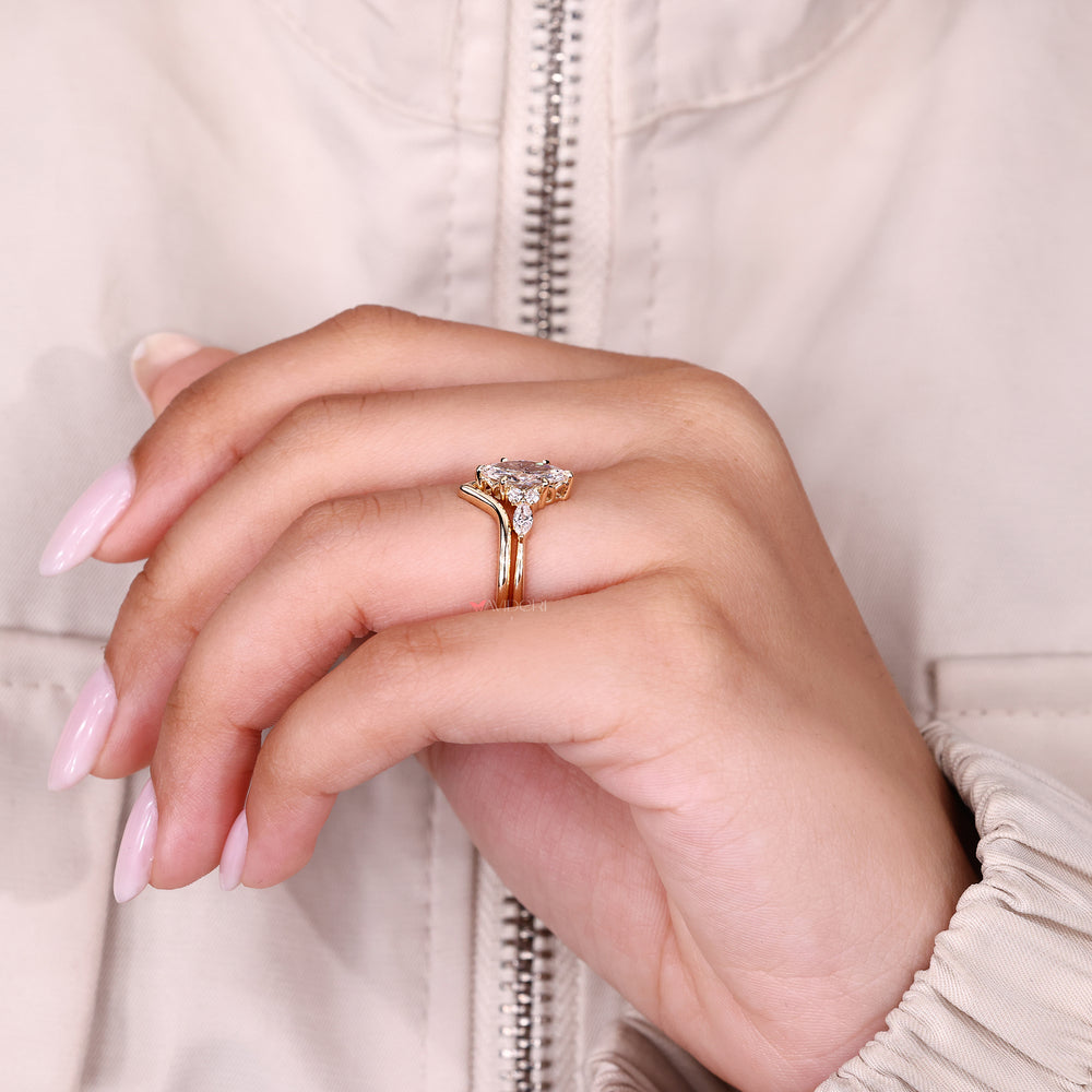 Lab grown marquise diamond ring IGI certified.
