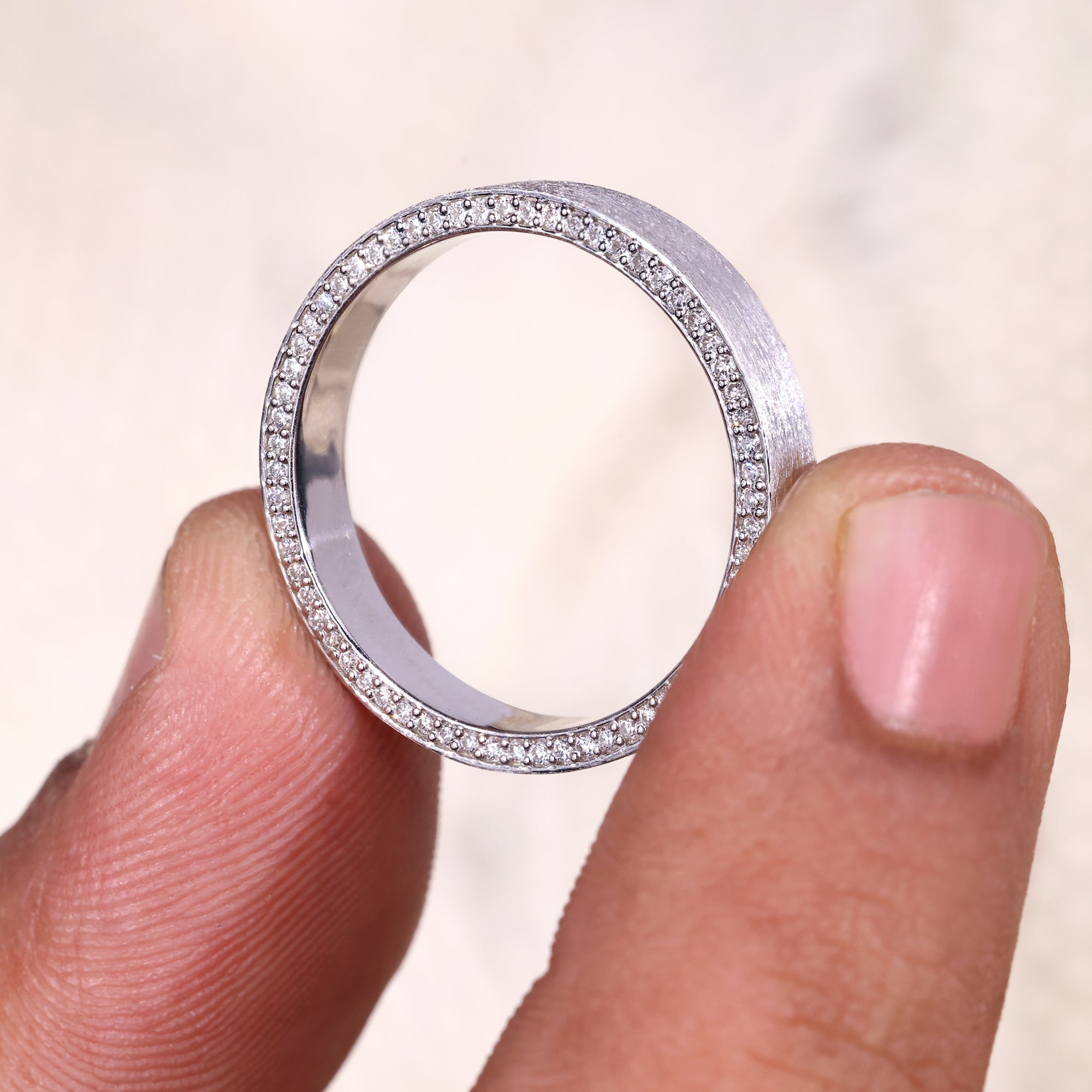Round Diamond Double Sided Eternity Diamond Ring