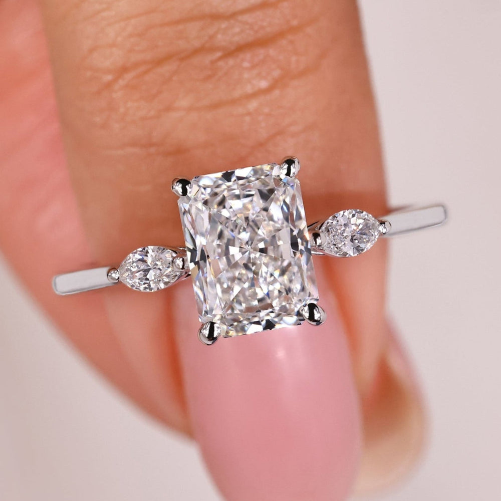 Elegant radiant cut engagement ring with timeless design
