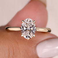 Solitaire Oval Engagement Ring Stunning Simplicity Design