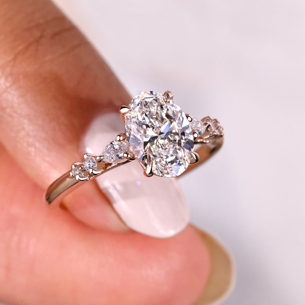 oval diamond ring igi certified handmade ring
