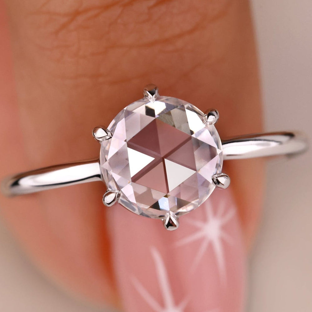rose cut diamond ring with a delicate handmade design for timeless beauty
