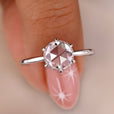rose cut diamond ring with a delicate handmade design for timeless beauty
