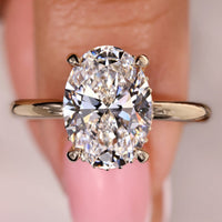 Oval Engagement Ring with Hidden Halo