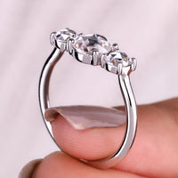 Three Stone Diamond Ring - Classic White Gold
