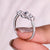 Three stone diamond ring, round diamond engagement ring, handmade ring

