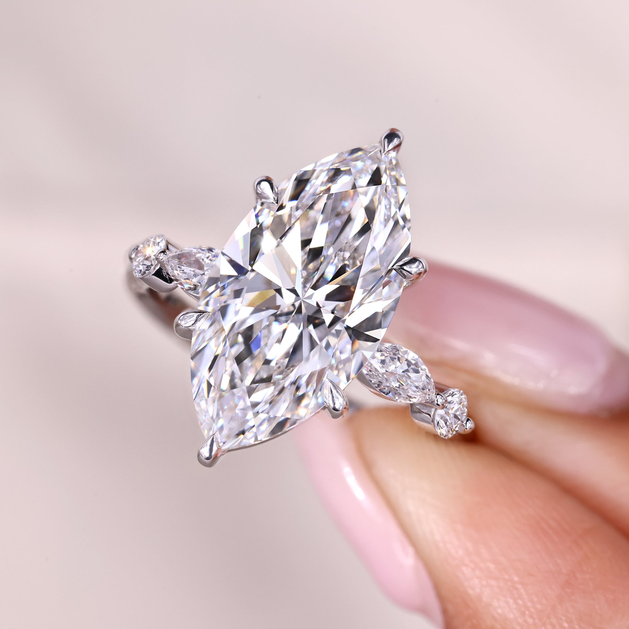 Buy engagement ring with lab grown diamond design.
