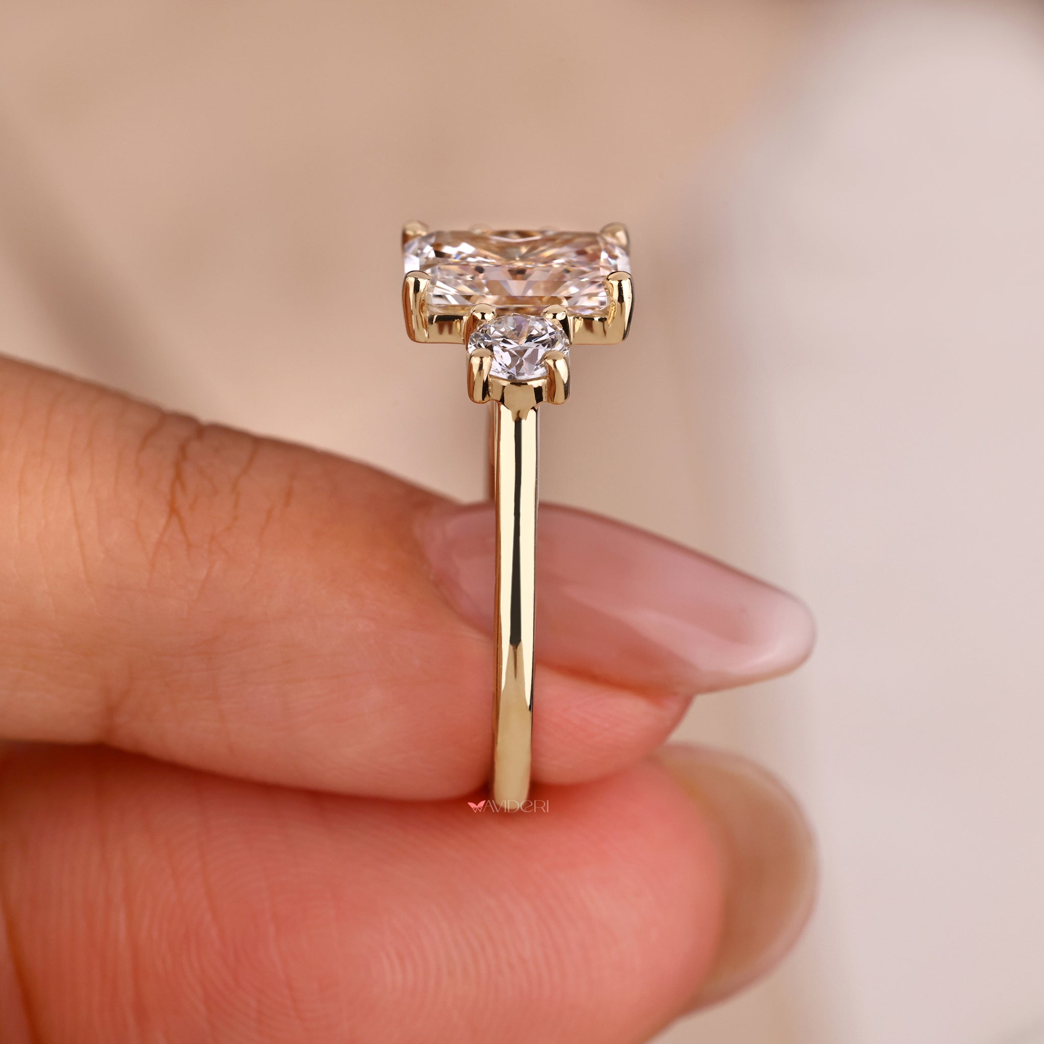 Elegant radiant engagement ring crafted for modern brides
