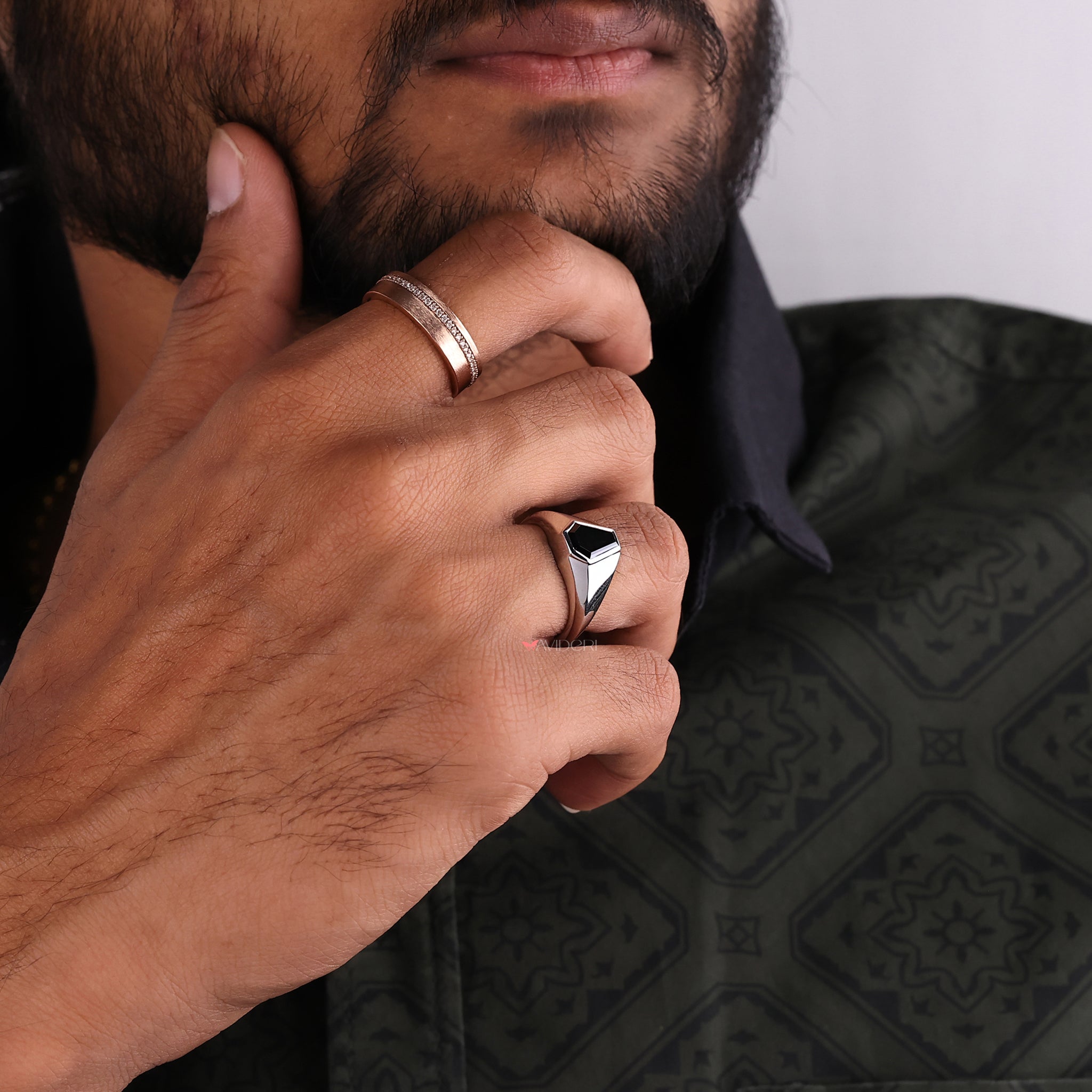 Signet wedding band with a contemporary touch and sleek design.