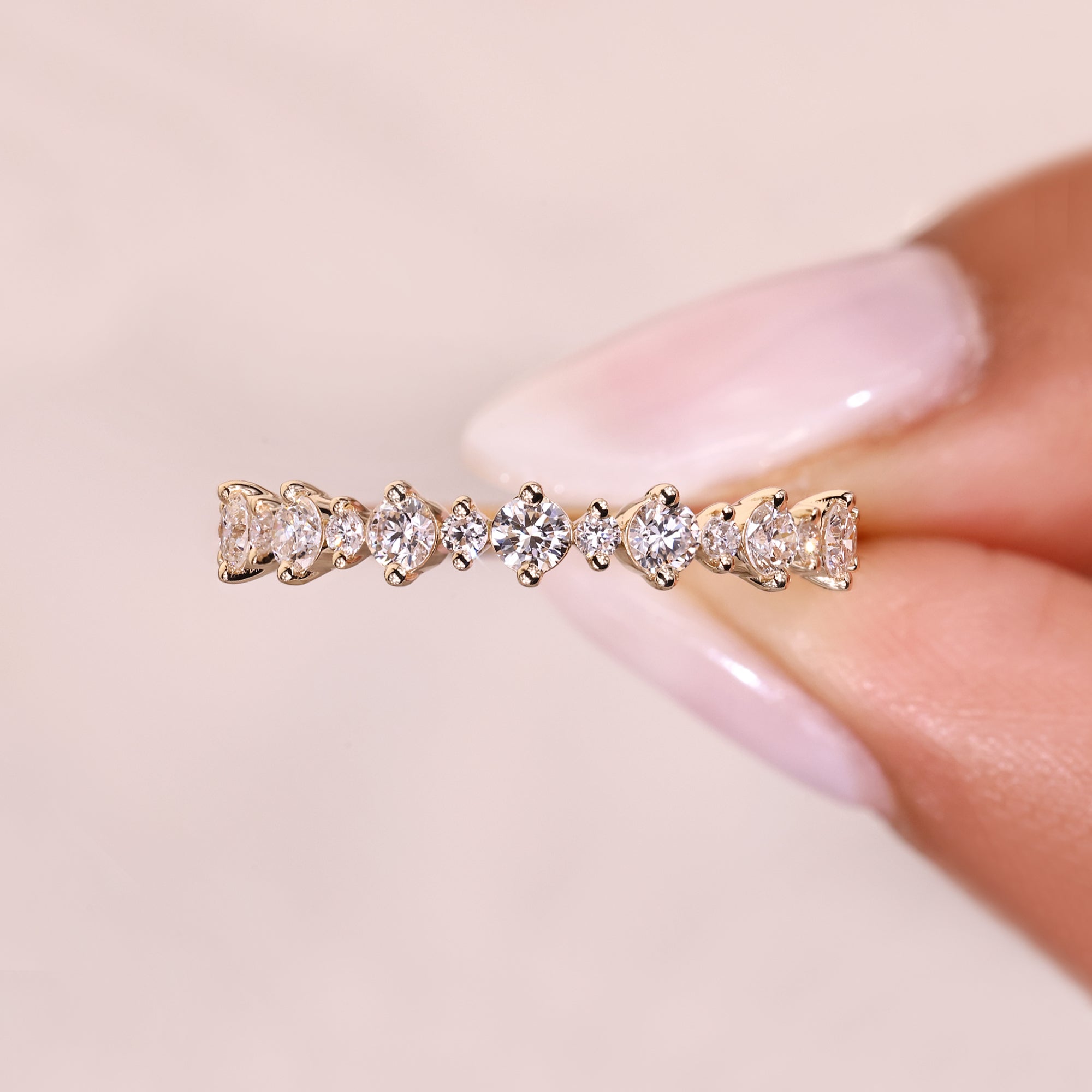 Lab Grown Diamond set in a high-quality wedding band for an ethical choice.
