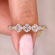Half eternity wedding band with asscher and round diamonds.

