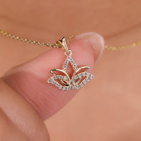 Round Diamonds Lotus Pendant
