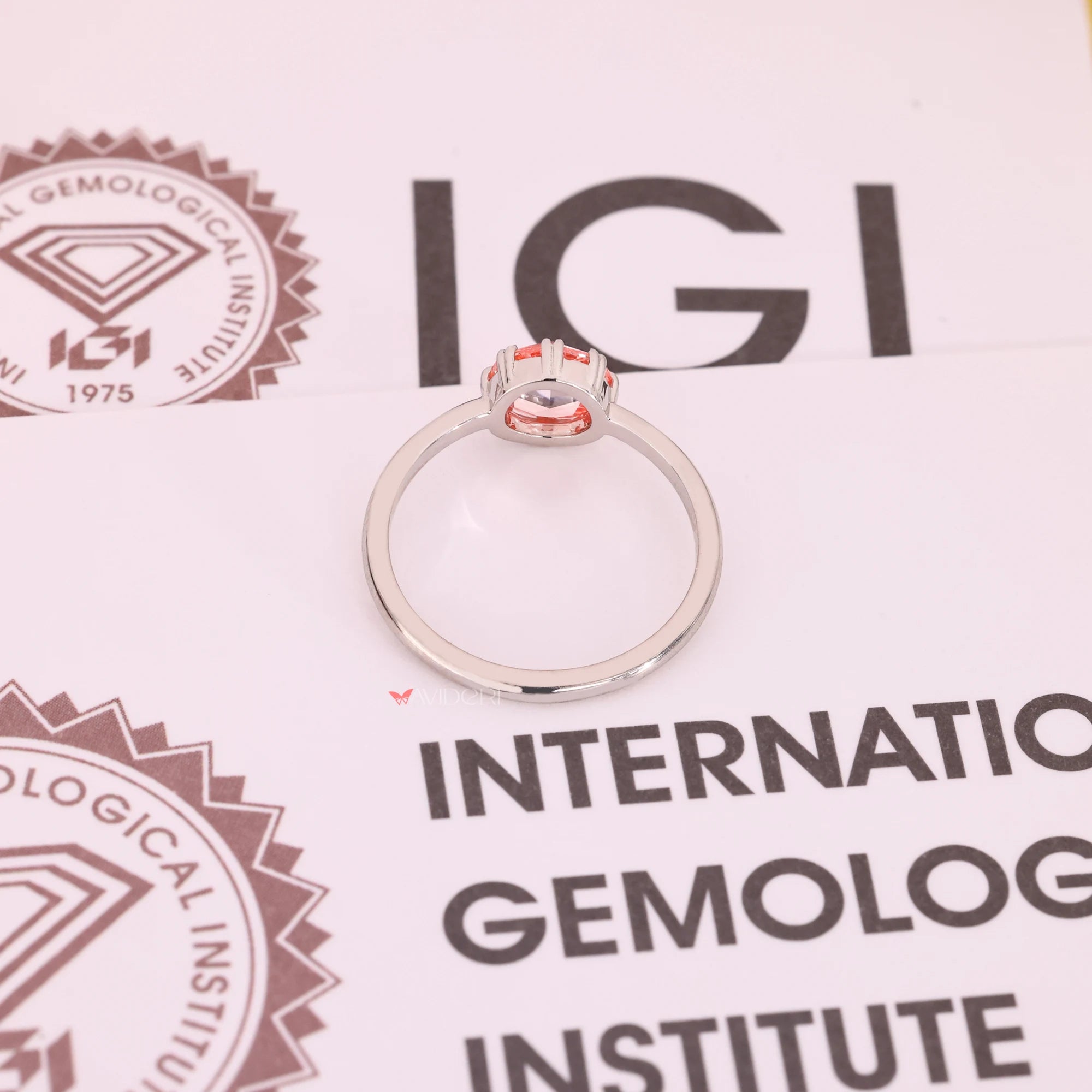 IGI certified with lab-grown ring.
